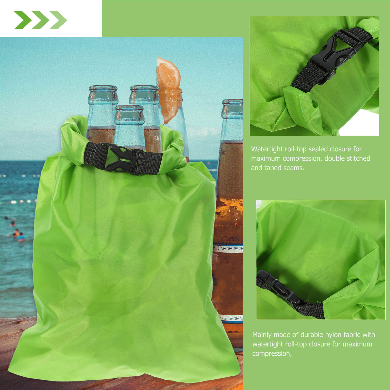 Fishing Kayak Storage Bag - 3 Bolsas Secas Impermeables para Exteriores